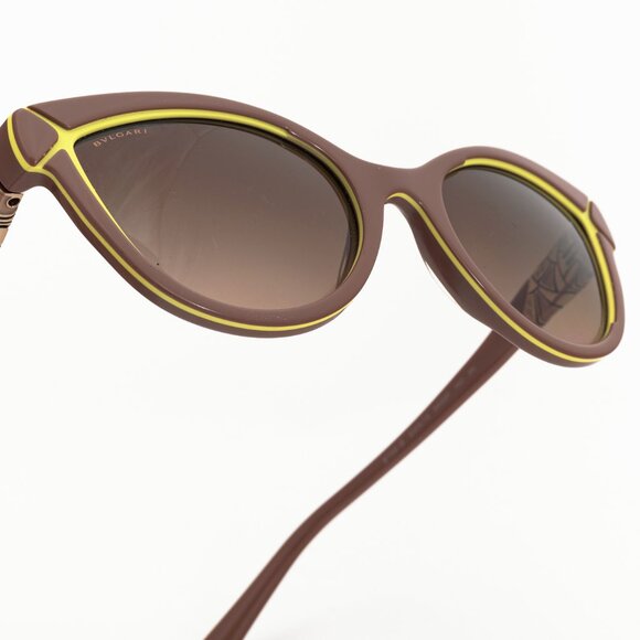 Bvlgari Diva Divina 8156B Brown Crystal-Embellished Cat-Eye Sunglasses - Picture 5 of 10